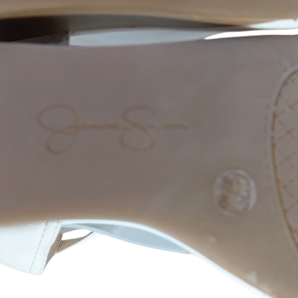 Jessica Simpson White Wedge Sandals  Cristabel Sandals Size 9.5 - Picture 8 of 12
